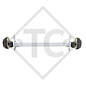 Braked axle 1300kg EURO COMPACT axle type B 1200-5