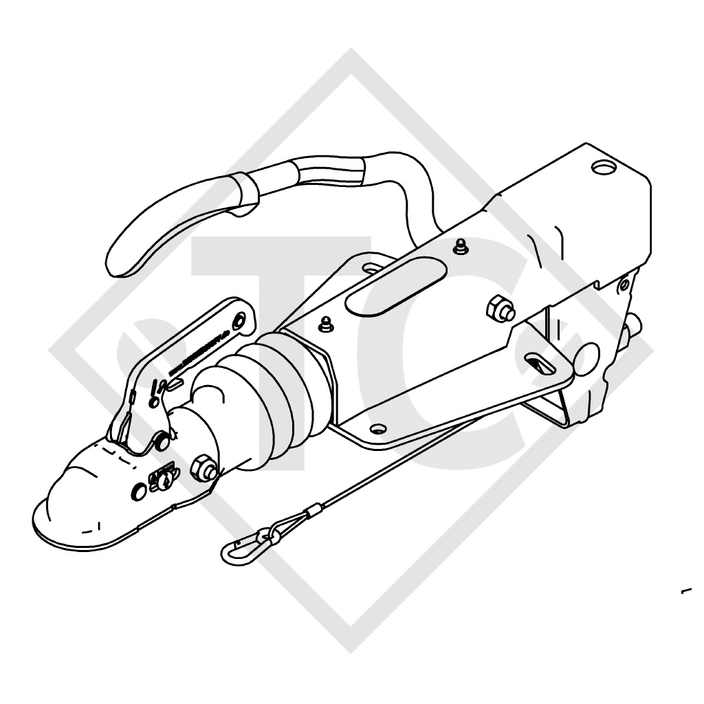 Commande de freinage avec semelle en V type ZAF 1.6-3, 750 à 1500kg, 48.27.581.017