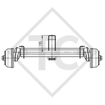 Assale frenato 1500kg EURO COMPACT tipo di assale B 1600-3