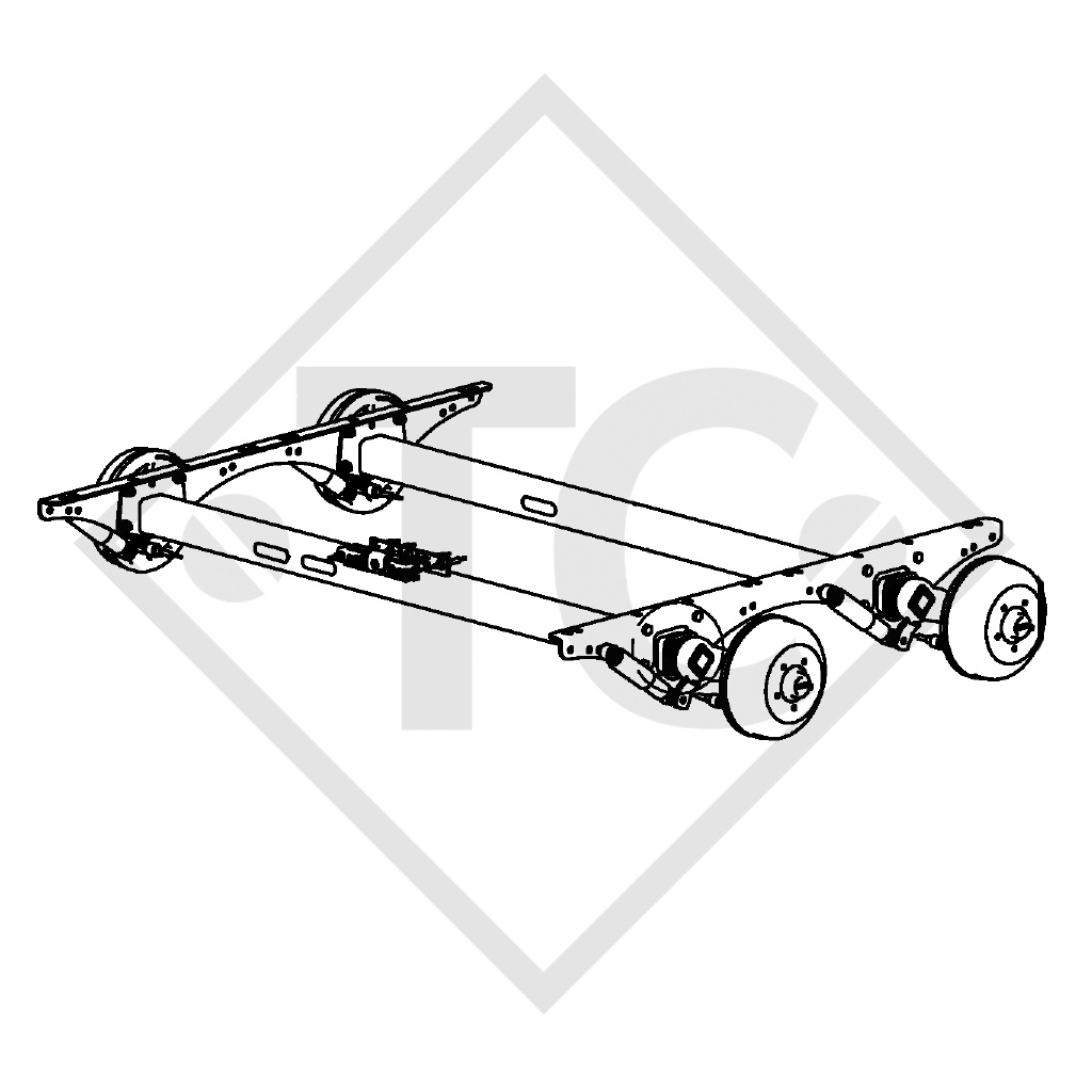 Essieu tandem SWING 3500kg freiné type d'essieu CB 2/1805