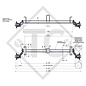 Essieu 750kg non freiné type d'essieu 700-5 (CB754, MB8) avec liaison et brides hautes