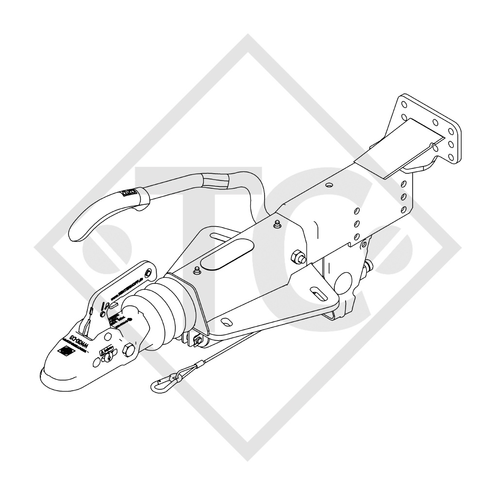 Enganche de inercia en V tipo ZAF 3.0-3, 1800 a 2800kg, 48.44.581.202