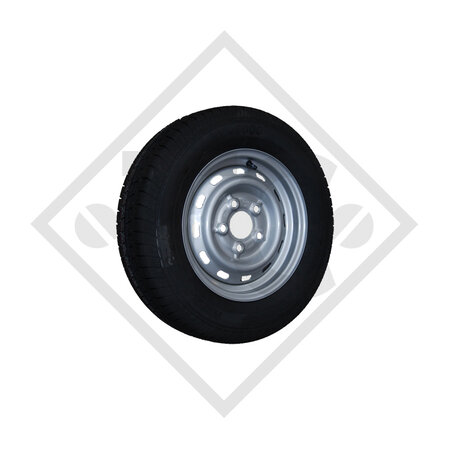 Roue 185/60R12C avec Trailer jante 5.50x12, 5/67/112 ET30