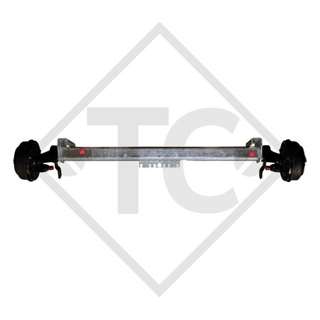 Braked axle SWING 1350kg axle type CB 1355, 46.25.379.197, HUMBAUR