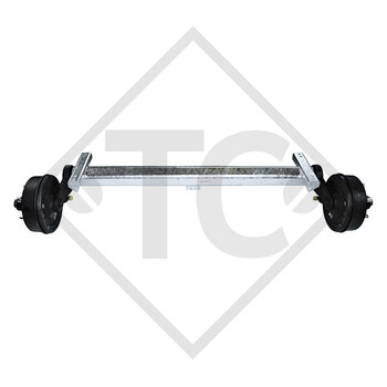 Braked axle 3000kg PLUS Achstyp B 3000-2 with top hat profile 130mm