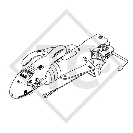 Overrun device V type ZAF 1.6-3, 750 to 1500kg, 48.27.581.025