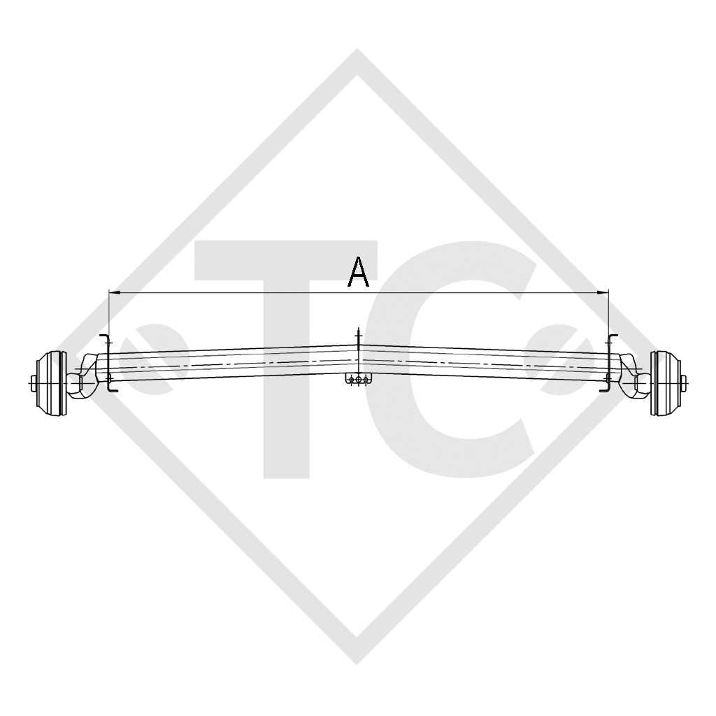Achse gebremst 1500kg EURO Plus Achstyp DELTA SIN 14-1 - KNAUS 550