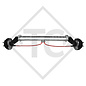 Braked tandem front axle 1300kg EURO axle type B 1200-5