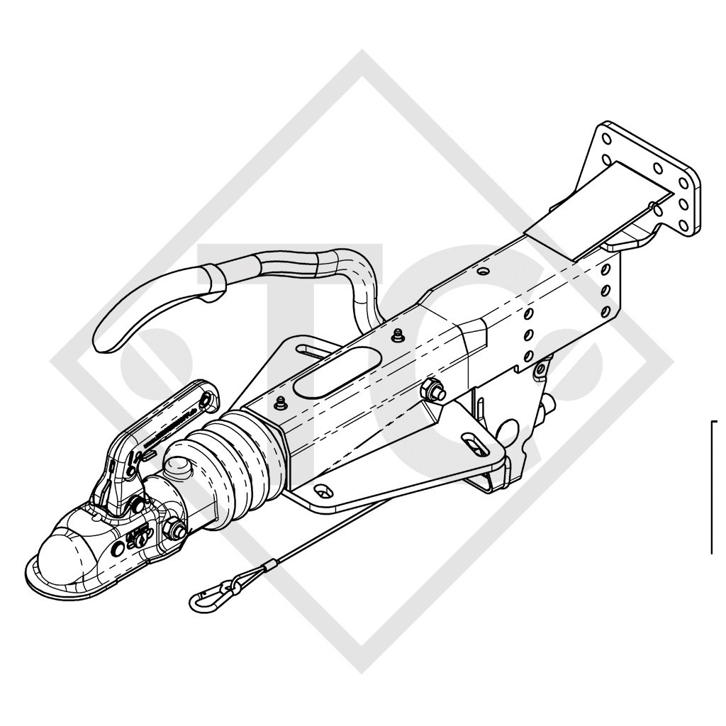 Overrun device V type ZAF 2.0-3, 1200 to 2000kg, 48.36.581.027, 48.36.581.105