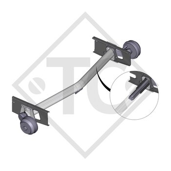 Braked axle 1360kg EURO1  axle type DELTA SIN 12-3 - Bürstner