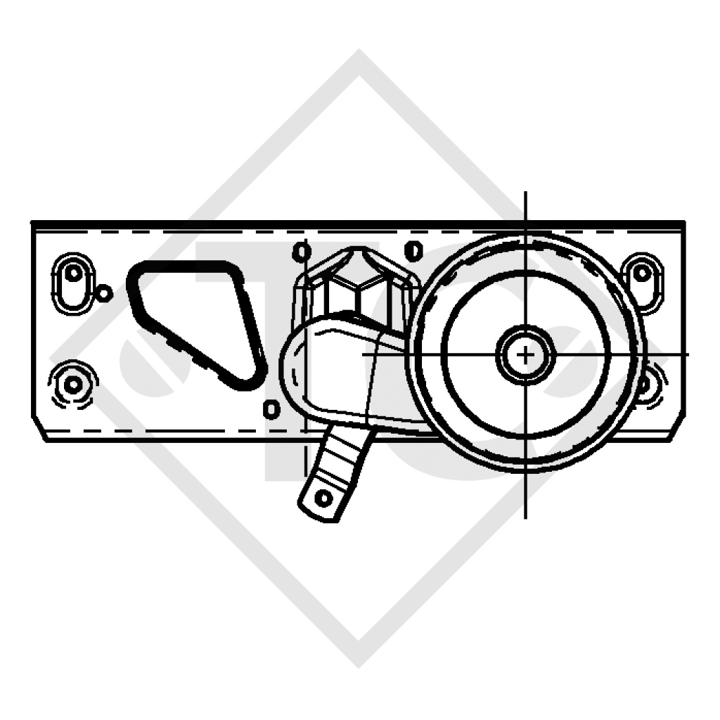 Achse gebremst 1360kg EURO1 Achstyp DELTA SIN 12-3 - Bürstner