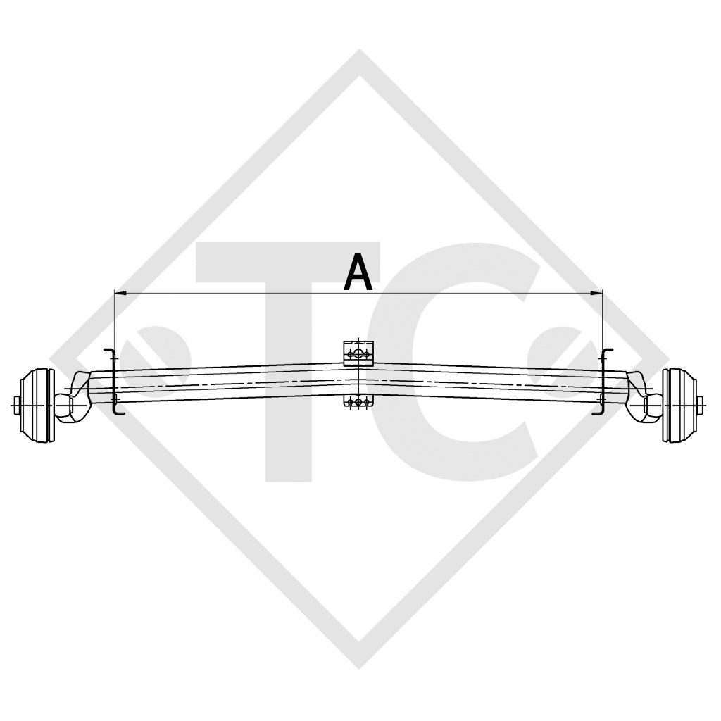 Achse gebremst 1360kg EURO Plus Achstyp DELTA SIN 12-3, HYMER  - KNAUS TABBERT