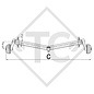 Braked axle 1360kg EURO Plus axle type DELTA SIN 12-3, HYMER  - KNAUS TABBERT