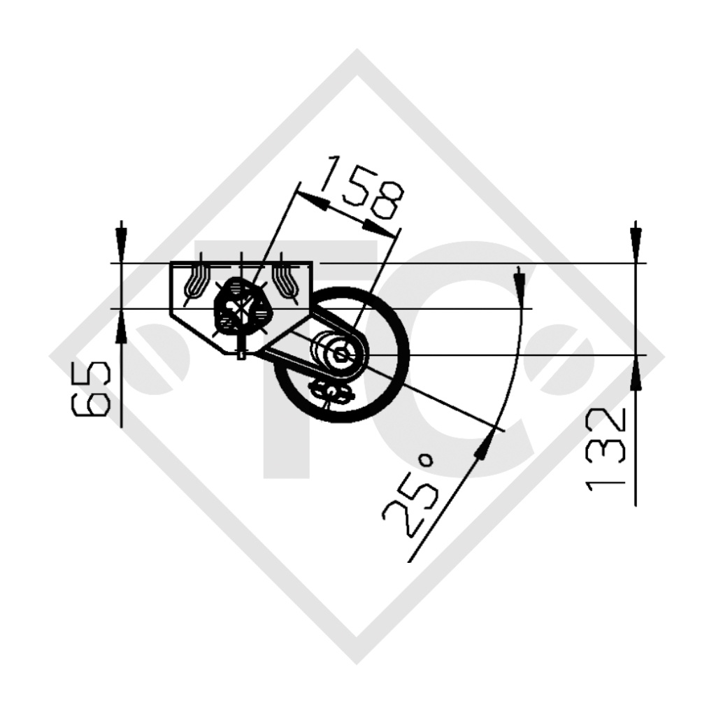 Essieu COMPACT 900kg freiné type d'essieu B 850-5 - CBS
