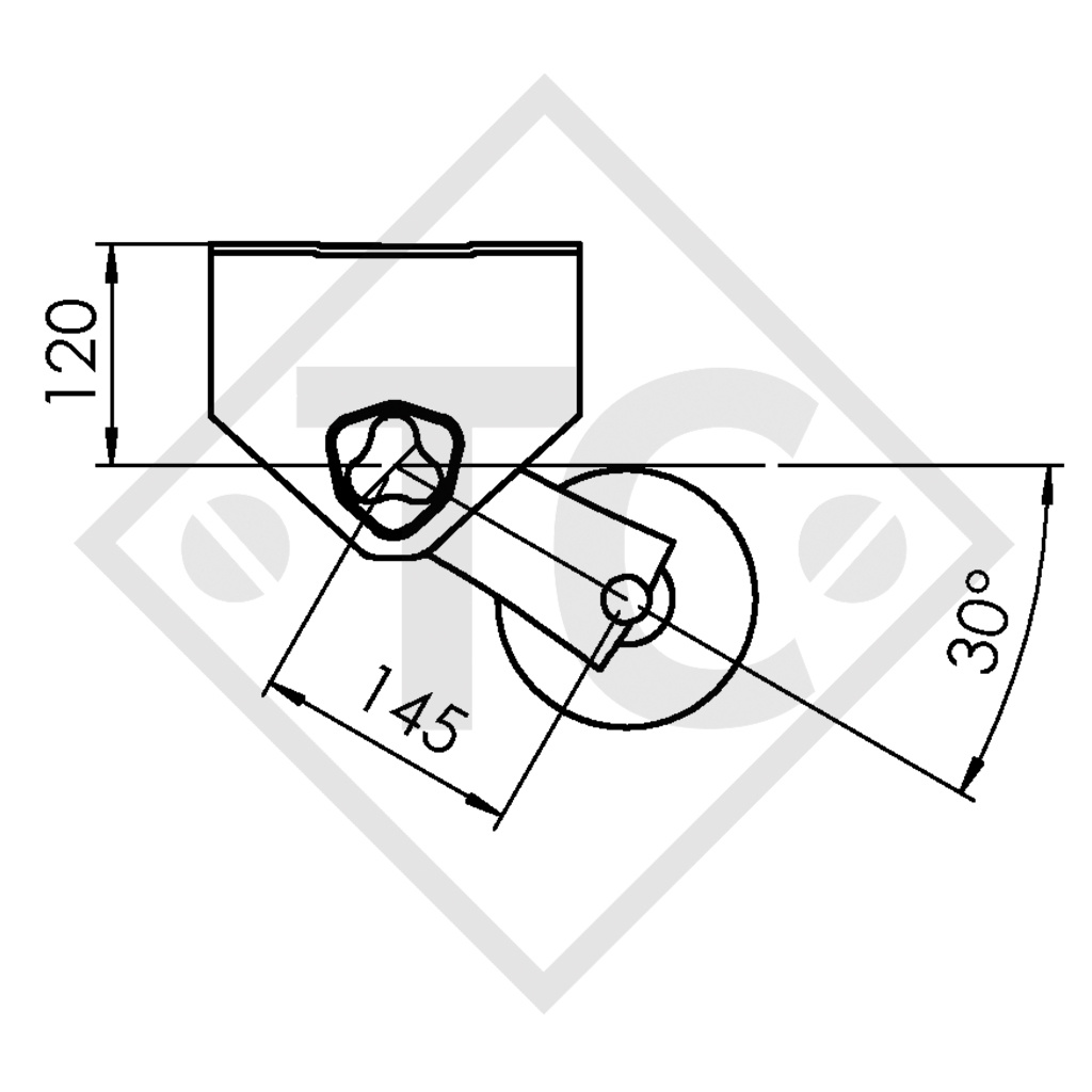 Assale sfrenato 750kg PLUS OPTIMA tipo di assale 700-5 - impermeabile