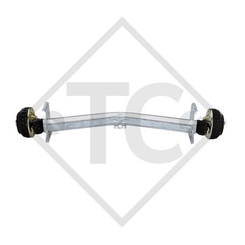 Braked axle 1600kg EURO PLUS axle type DELTA SIN 14-2 - TEC CARAVAN
