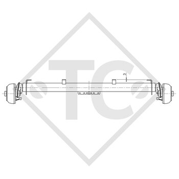 Eje con freno 1300kg COMPACT tipo de eje B 1200-5