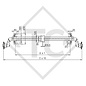 Unbraked axle 750kg axle type 700-5 with high axle bracket