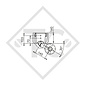 Unbraked axle 750kg axle type 700-5 with high axle bracket