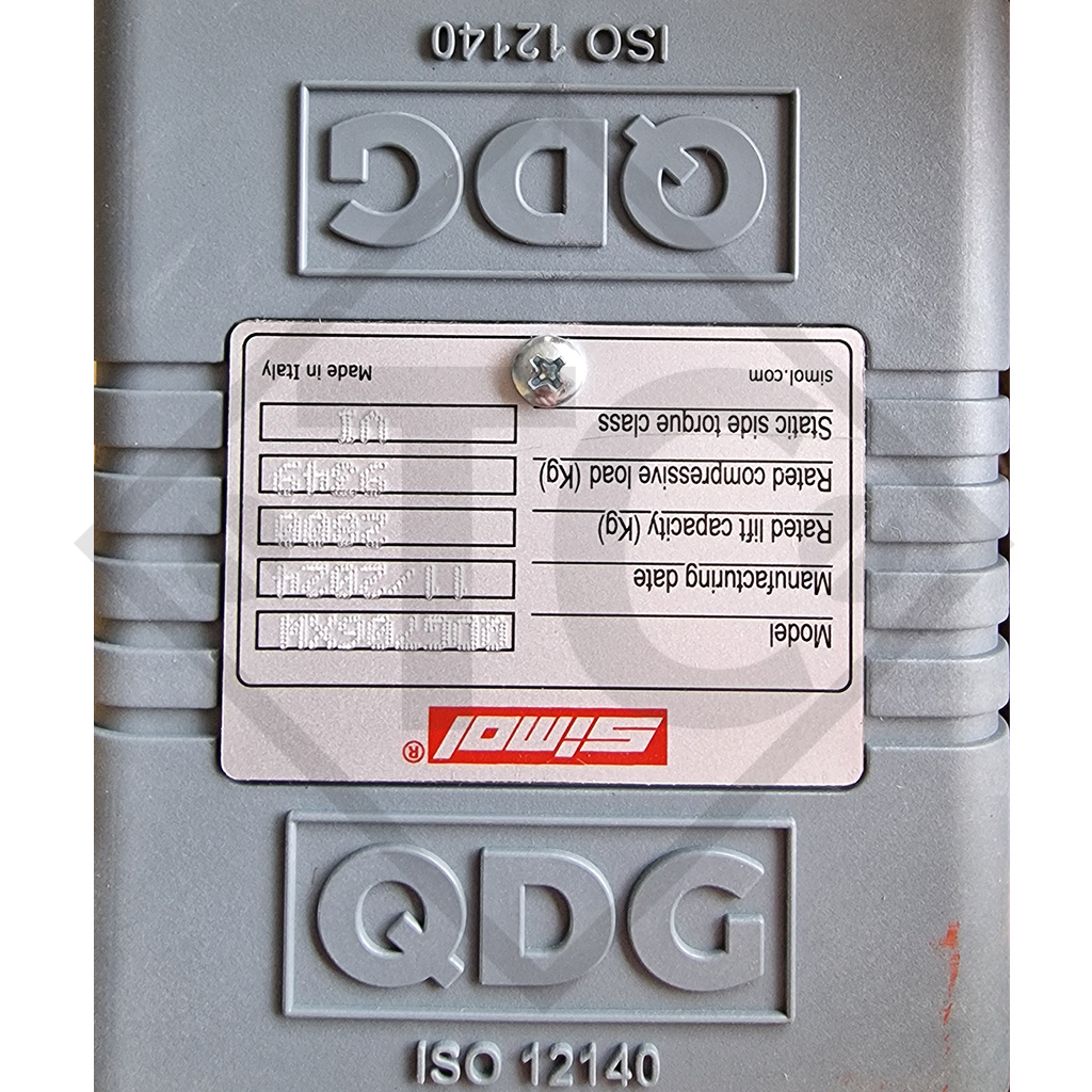 Steday leg certified □80mm square, double speed, integrated drop leg safety system, type QDG 706/3SFW (QDG706XW), for agricultural machines and trailers, machines for building industry, implements for road maintenance and snow