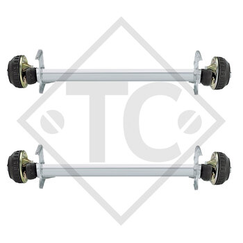 Conjuntos ejes tándem con freno 2500kg EURO PLUS tipo de eje 2xB 1200-5, HUMBAUR