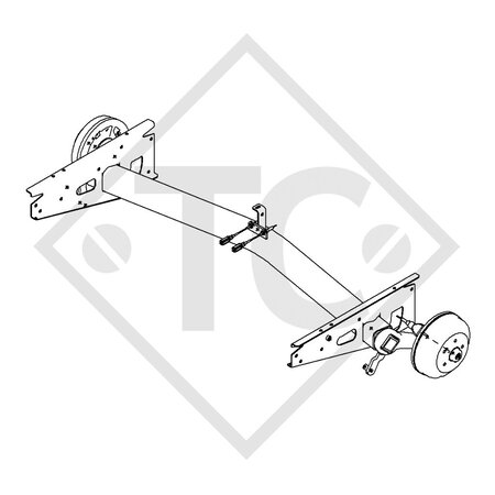 Essieu 1800kg freiné type d'essieu SCB 1505, 46.27.379.921