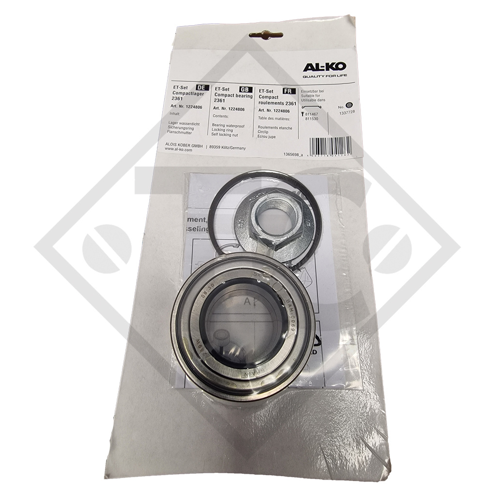 Set de rodamiento compacto ⌀42/78/45mm, impermeable, para remolques de embarcaciones