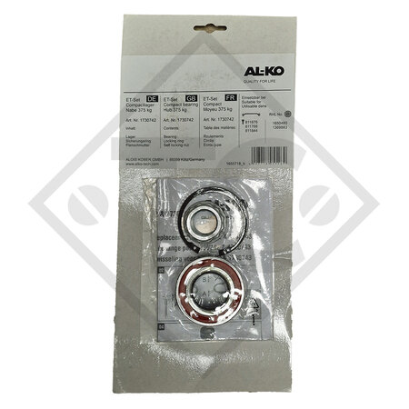 Set de rodamiento compacto ⌀30/60/37mm, tuerca de doce puntas M24x1.5