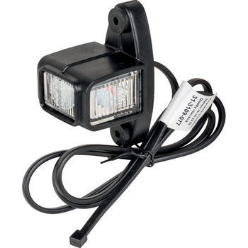 Feu d'encombrement Superpoint 4 LED 12 / 24V, version montage direct rouge / blanc / orange, gauche 31-3109-077