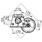 Braked axle 1300kg axle type B 1200-5, Trigano SIR Caravelair A 5009 Eldorado 490