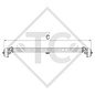 Essieu tandem freiné 2000kg EURO1 type d'essieu 2x DELTA SIN 10 - TABBERT