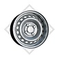 Trailer rim 4.50Jx13 H2, 4/58.6/98, ET +30, 43261106-02, suitable for all common trailer types