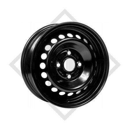 Llanta para remolque 5.50Jx14, 4/58.6/98, ET +35, 6315 negro