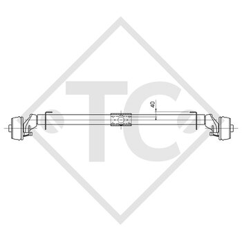 Essieu EURO1 750kg freiné type d'essieu B 850-2