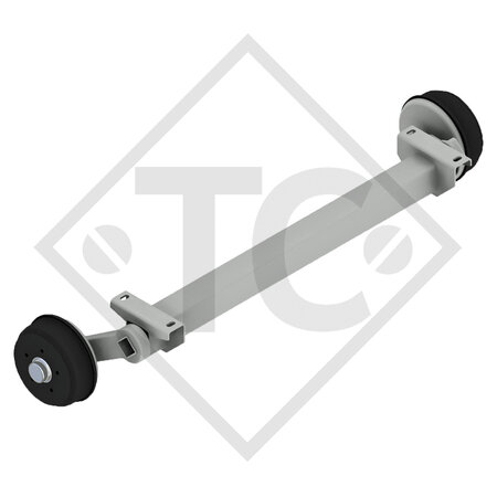 Braked axle 1400kg axle type SB14, WM1300 / 2250433, WM MEYER