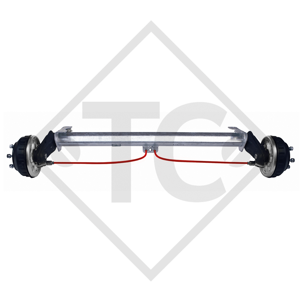 Braked axle 1000kg EURO COMPACT axle type B 1000-3  - FITZEL 200