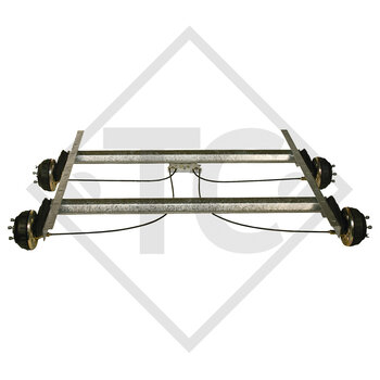 Conjuntos ejes tándem con freno 2000kg EURO COMPACT tipo de eje 2xB 850-10