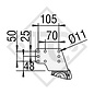 Overrun device V type ZAF 3.0-3, 1800 to 2800kg, 48.44.581.057