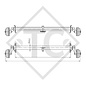 Braked axle 1300kg EURO PLUS axle type B 1200-5