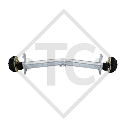 Braked axle 1300kg EURO1 axle type DELTA SIN 12 FENDT