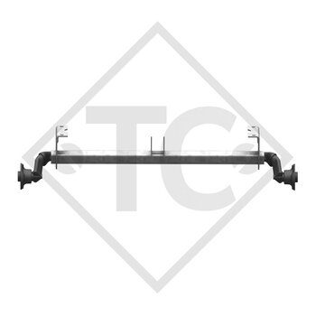 Unbraked axle 750kg PLUS OPTIMA axle type 700-5 with shackle and high axle bracket - Pongratz