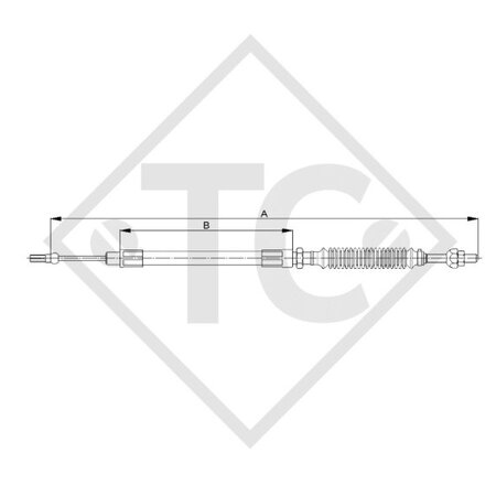 Bowden cable 8601863, disc brake version, with ball nut