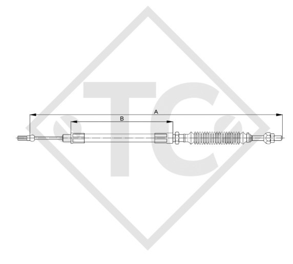 Bowden cable 8601860, disc brake version, with ball nut