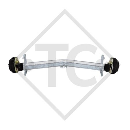 Braked axle 1700kg EURO PLUS axle type DELTA SIN 14-3 Fendt 170 - Platin 560