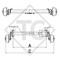 Braked axle 1000kg EURO COMPACT axle type B 850-10