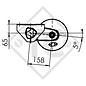 Braked axle 1000kg EURO COMPACT axle type B 850-10