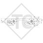 Conjuntos ejes tándem con freno 2700kg SWING tipo de eje CB 2/1355