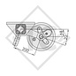 Braked axle 1800kg axle type WAG 180 B/ECO, watertight and preparation for flushing-system