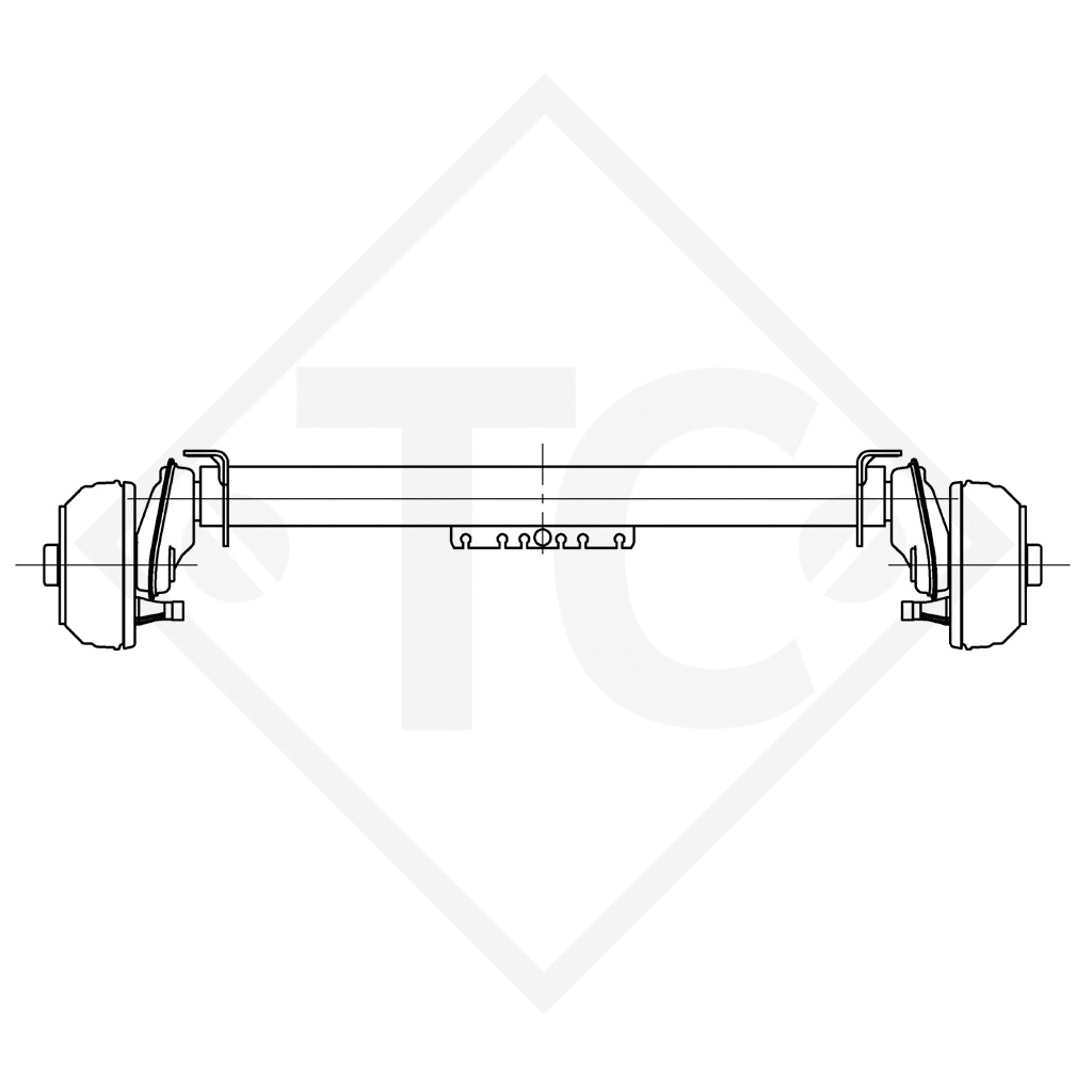 Achse gebremst 850kg EURO COMPACT Achstyp B 850-4