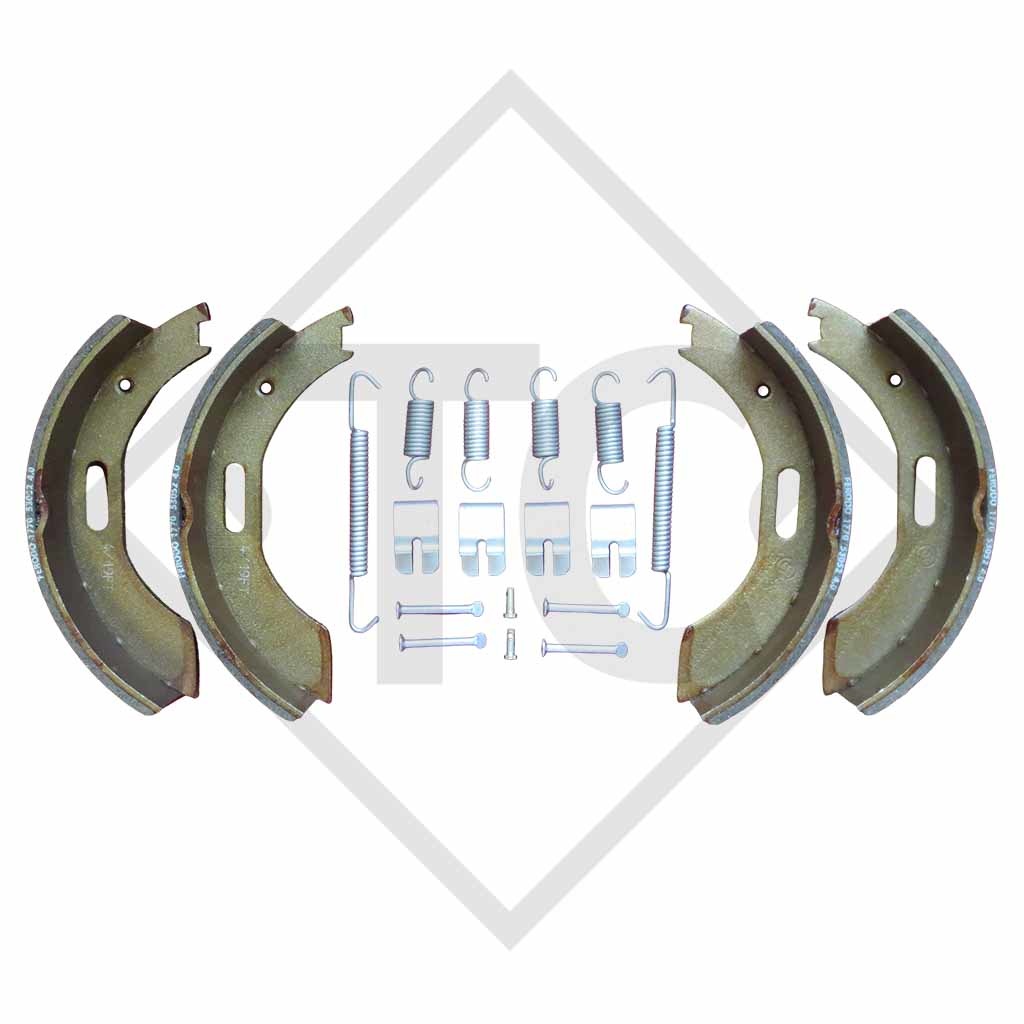 Kit mâchoires pour freins type S 2035-7 RASK, dimension des freins 200x35mm pour un essieu